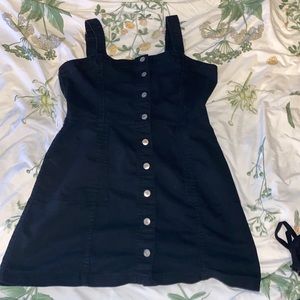 H&M black jean look dress.